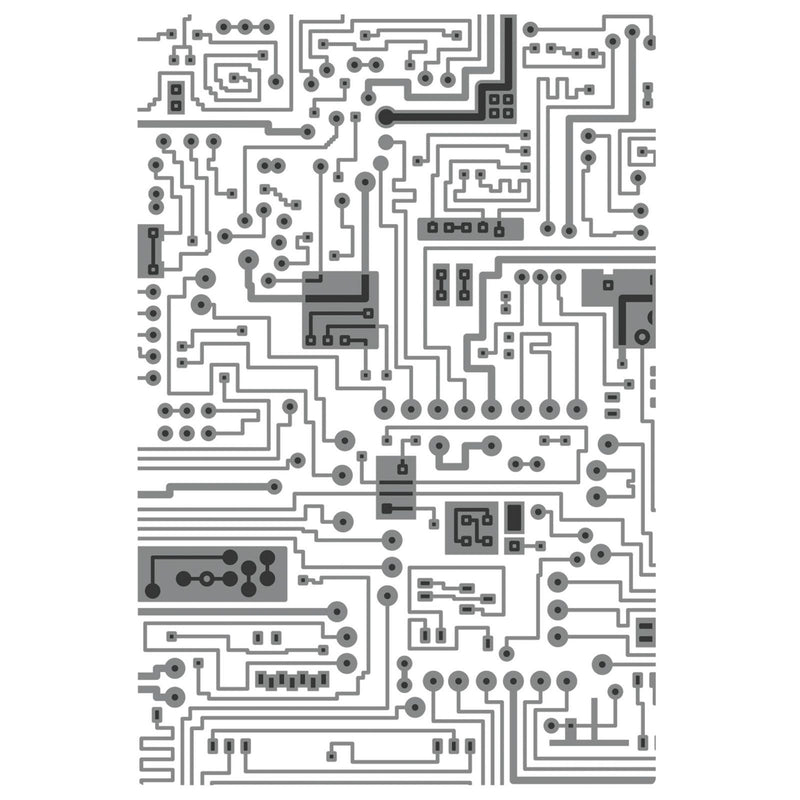 Load image into Gallery viewer, Sizzix • tim holtz multi-level texture fades embossing folder circuit
