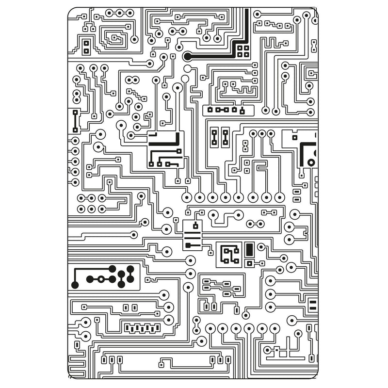 Load image into Gallery viewer, Sizzix • tim holtz multi-level texture fades embossing folder circuit
