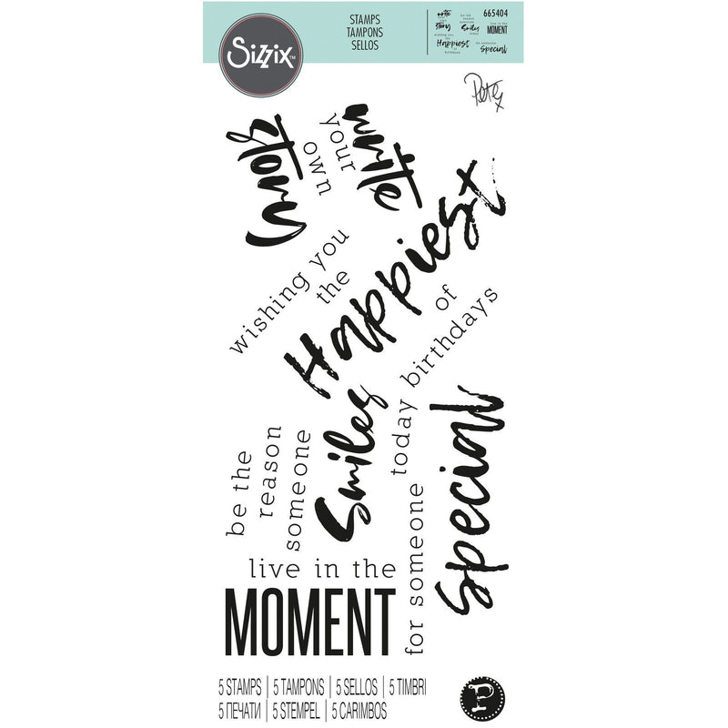 Load image into Gallery viewer, Sizzix • clear stamps sunnyside sentiments #2
