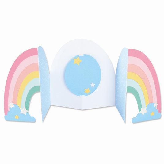 Sizzix • thinlits snijmal rainbow fold-a-long card
