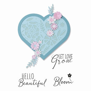 Sizzix • framelits dies stamps blooming heart