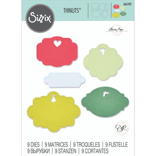 Sizzix • thinlits die set aperture labels