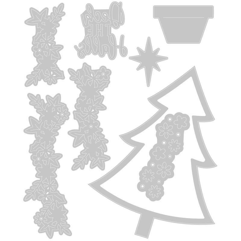 Load image into Gallery viewer, Sizzix • thinlits snijmallen embellished christmas tree
