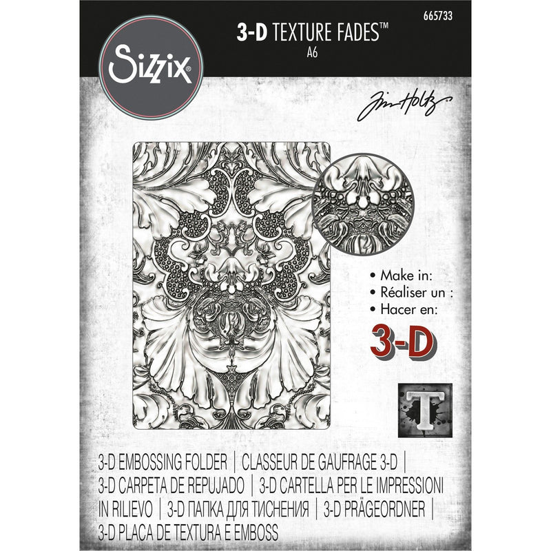 Load image into Gallery viewer, Sizzix • tim holtz 3-d texture fades embossing folder damask
