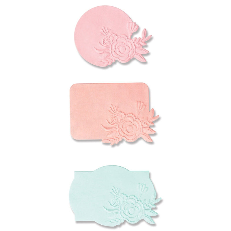 Load image into Gallery viewer, Sizzix • switchlits embossing folder floral label

