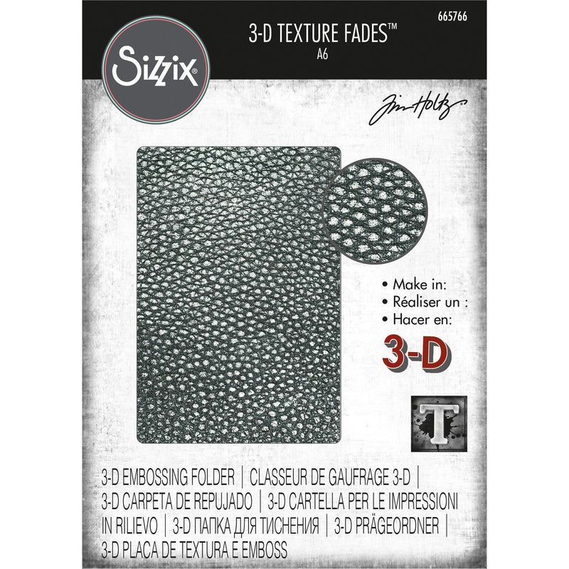 Load image into Gallery viewer, Sizzix • tim holtz 3-d texture fades embossing folder cracked leather
