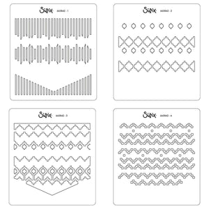 Sizzix • layered stencils textile 4pieces