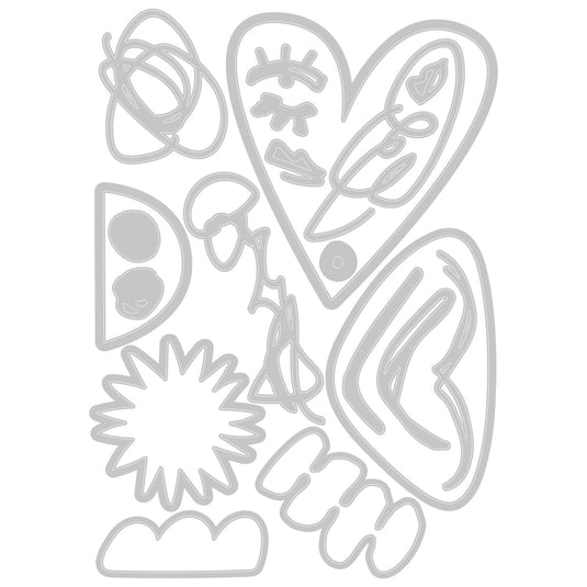 Sizzix • tim holtz thinlits die set abstract faces 19pcs