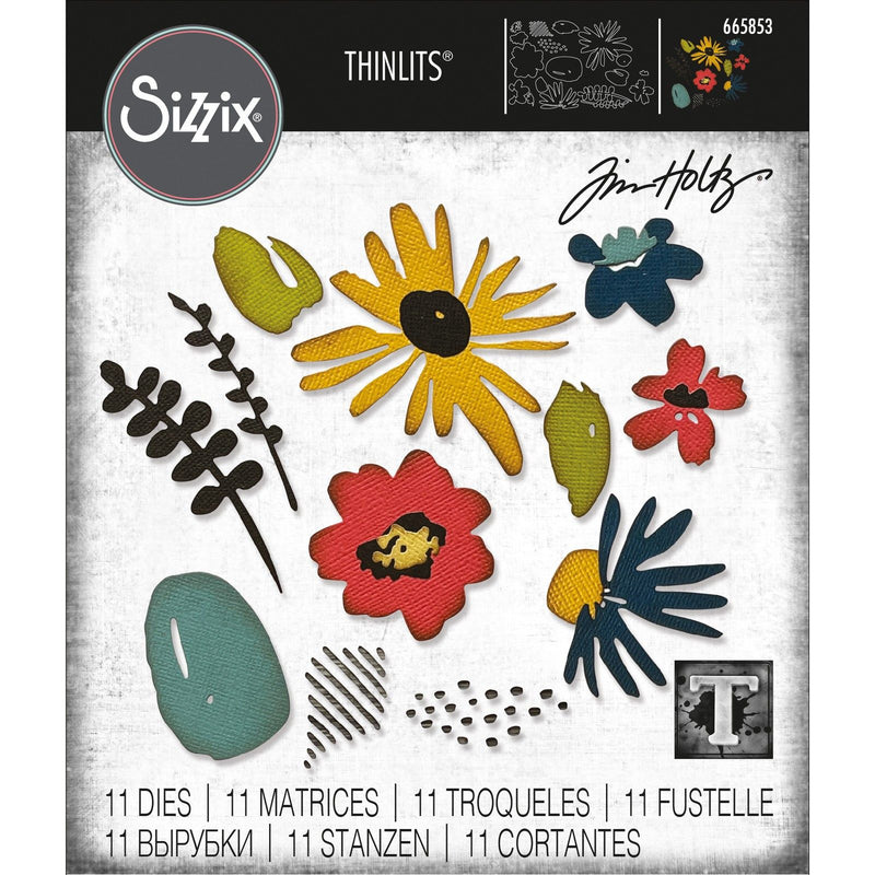 Load image into Gallery viewer, Sizzix • tim holtz thinlits die set modern floristry 11pcs
