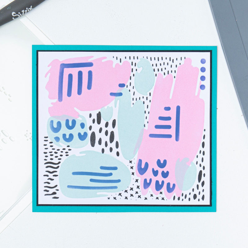 Load image into Gallery viewer, Sizzix • layered stencils abstract marks 4pieces
