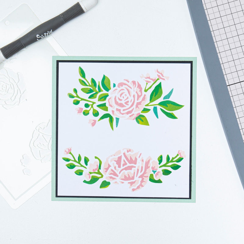 Load image into Gallery viewer, Sizzix • layered stencils floral borders
