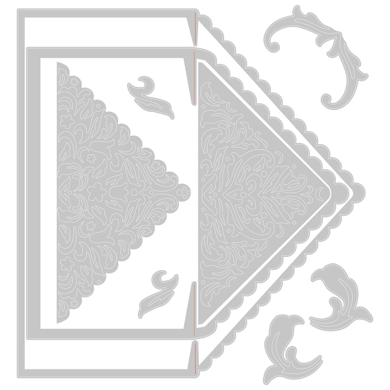 Load image into Gallery viewer, Sizzix • thinlits die set lace envelope liners 9pieces
