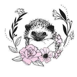 Sizzix • layered clear stamps set floral hedgehog by olivia rose
