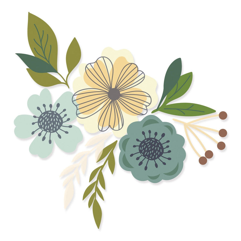 Load image into Gallery viewer, Sizzix • layered clear stamps blossoms
