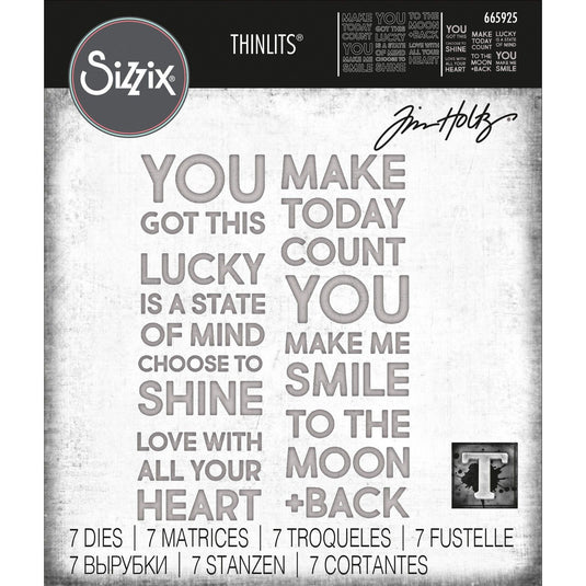 Sizzix • tim holtz thinlits die set bold text