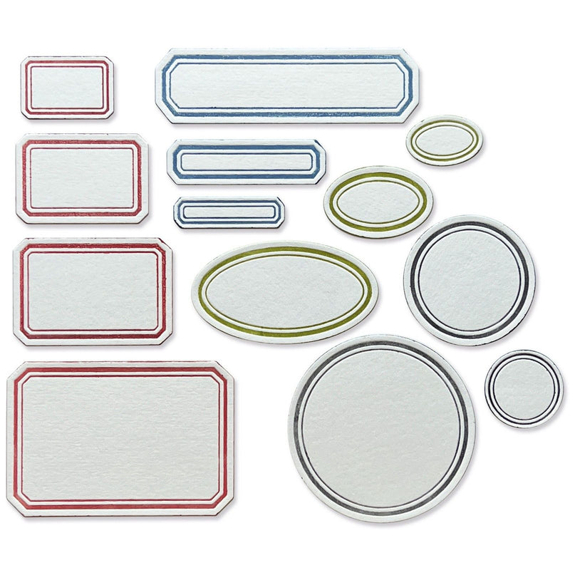 Load image into Gallery viewer, Sizzix • tim holtz thinlits die set vintage labels 13pcs
