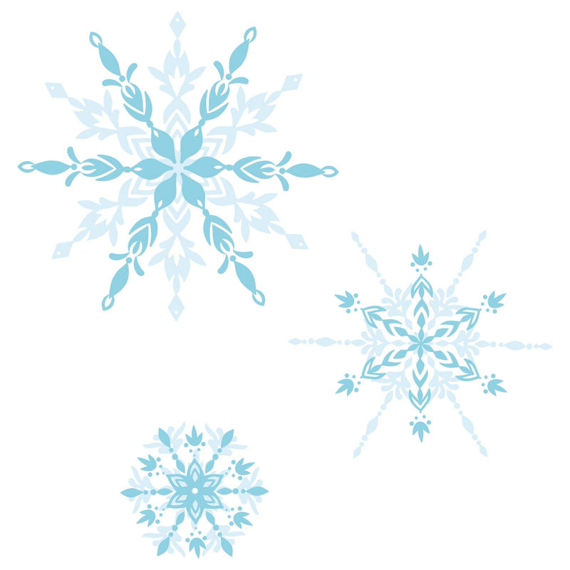 Load image into Gallery viewer, Sizzix • layered clear stamps floating snowflakes
