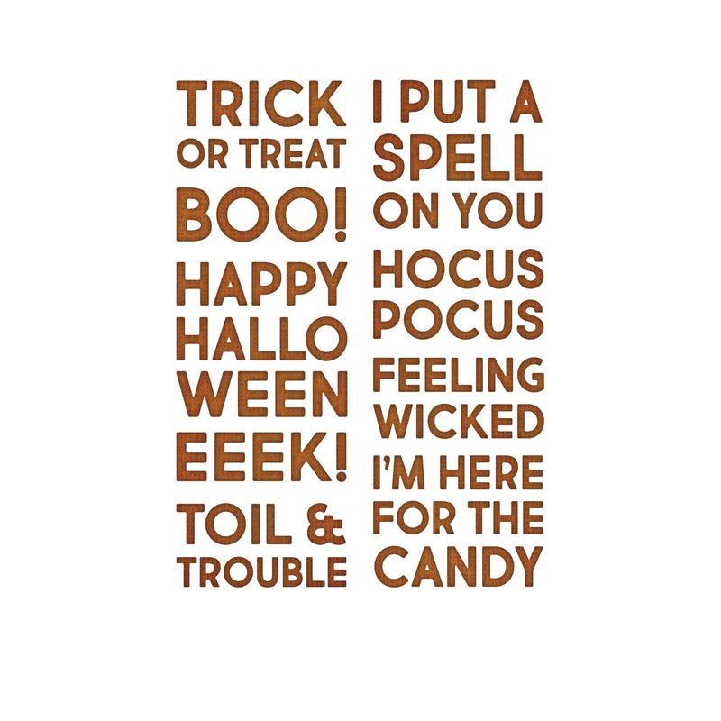 Load image into Gallery viewer, Sizzix • tim holtz thinlits die set bold text halloween
