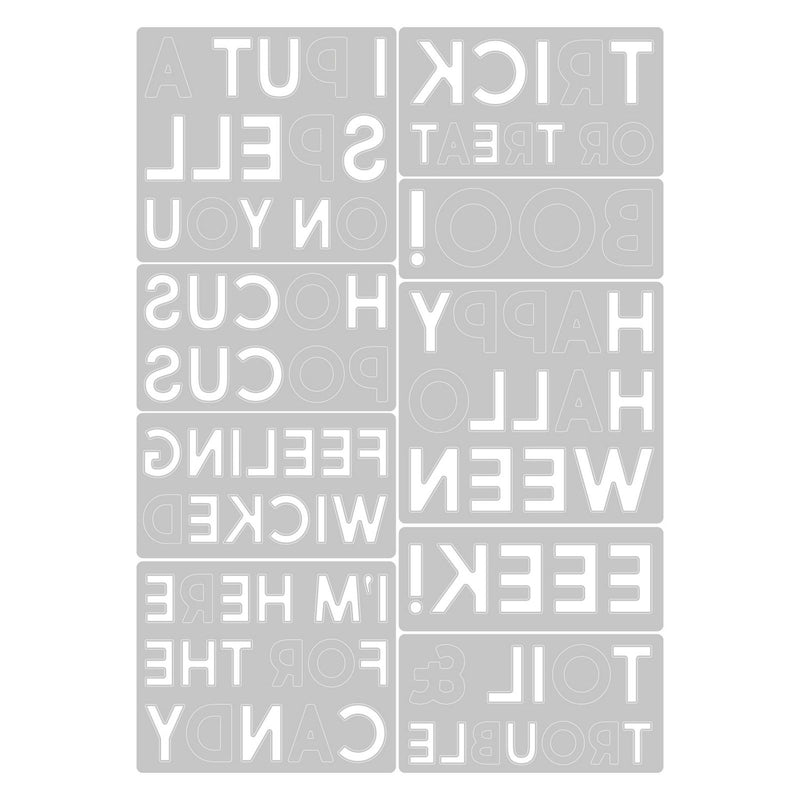 Load image into Gallery viewer, Sizzix • tim holtz thinlits die set bold text halloween
