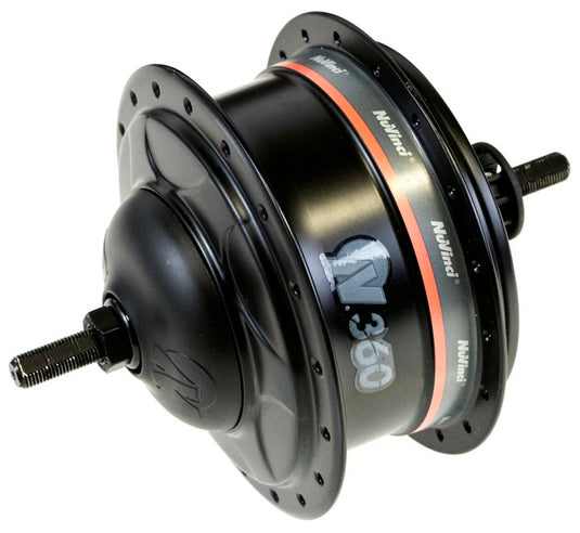Shimano nuvinci n360 achternaaf rollerbrake v-brake 36 gaats zwart kaal