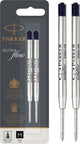 Parker balpenvullingen | medium punt | zwarte quinkflow inkt | 2 stuks