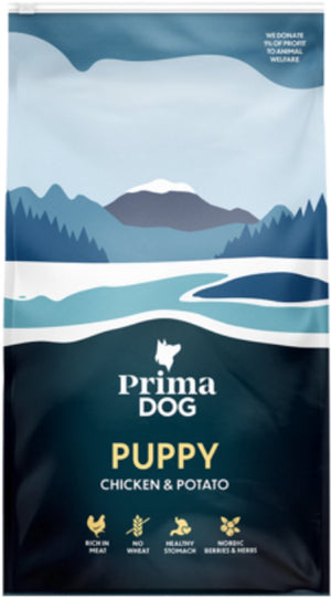Primadog puppyvoer kip aardappel - 10 kilo