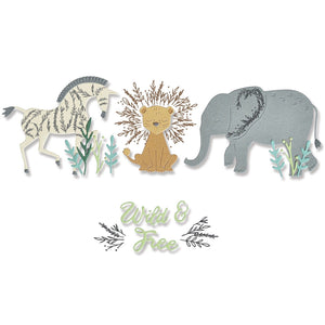 Sizzix • framelits die set with stamps floral safari