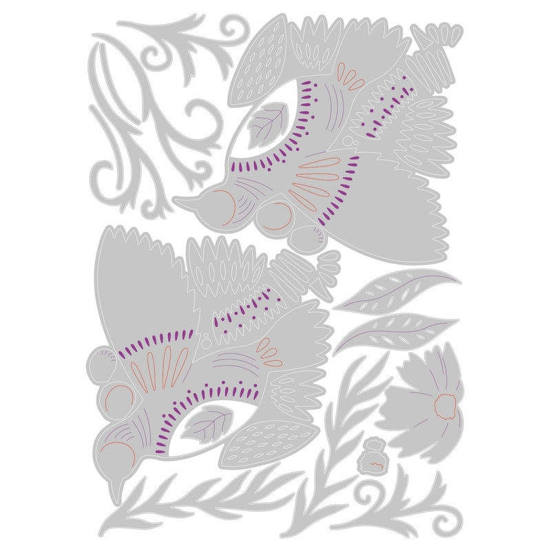 Load image into Gallery viewer, Sizzix • thinlits die set birds blossoms
