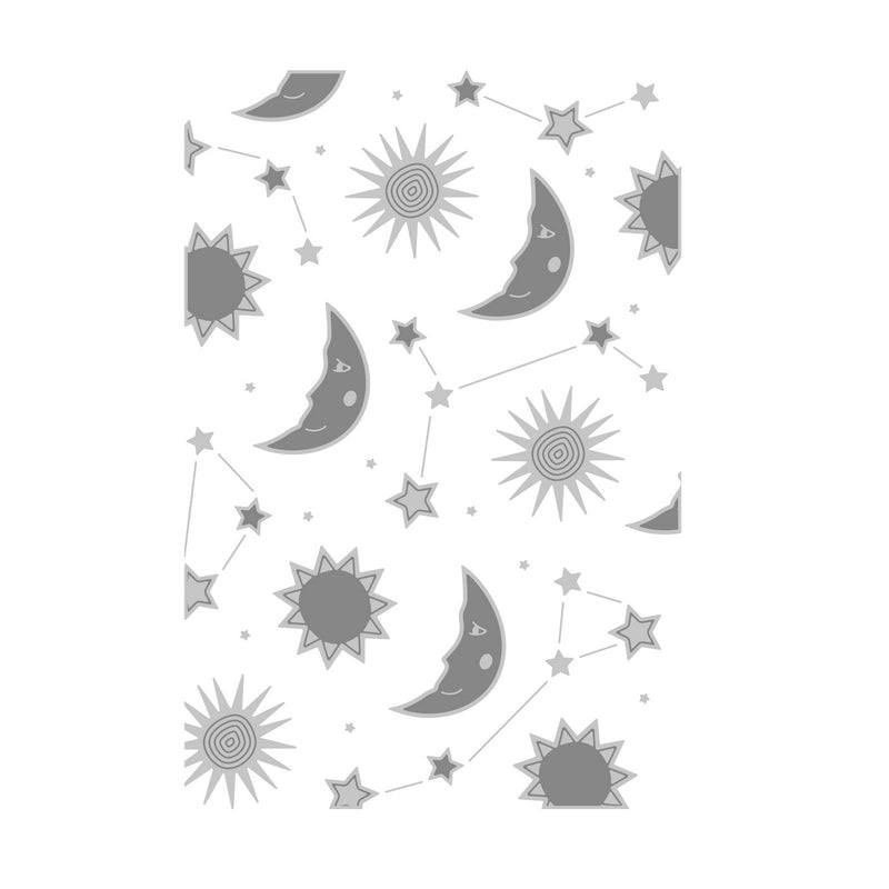 Load image into Gallery viewer, Sizzix • multi-level textured impressions embossing folder moon light
