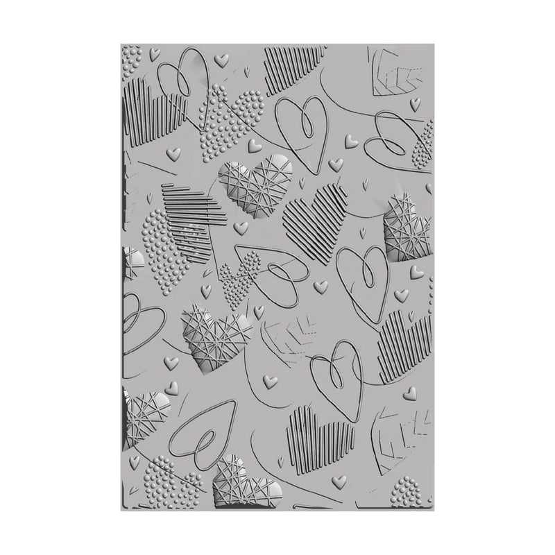 Load image into Gallery viewer, Sizzix • 3d textured impressions embossing folder mark making hearts
