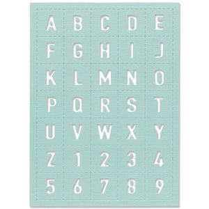 Sizzix • thinlits die tile alphanumeric