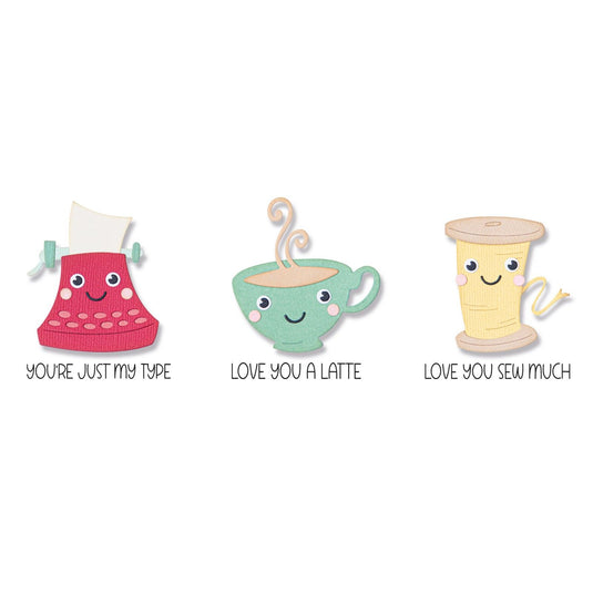 Sizzix • thinlits die set stamps crazy characters