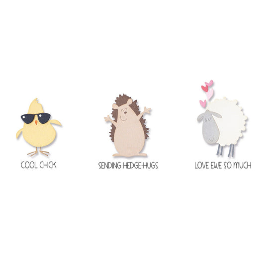 Sizzix • thinlits die set stamps crazy creatures