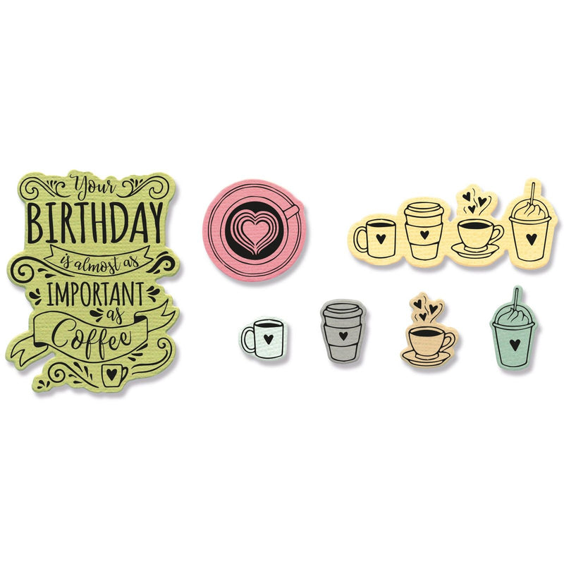 Load image into Gallery viewer, Sizzix • framelits die set stamps café 10stuks
