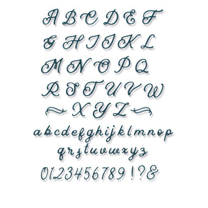 Sizzix • thinlits die scripted alphabet