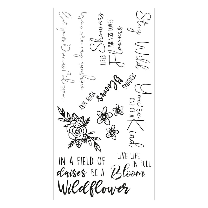 Load image into Gallery viewer, Sizzix • clear stamps set spring bloom sentiments 10stuks
