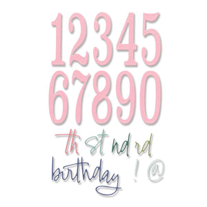 Sizzix • thinlits die set fabulous birthday numbers by debi potter