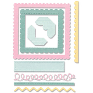 Sizzix • thinlits die set fabulous frames borders by debi potter