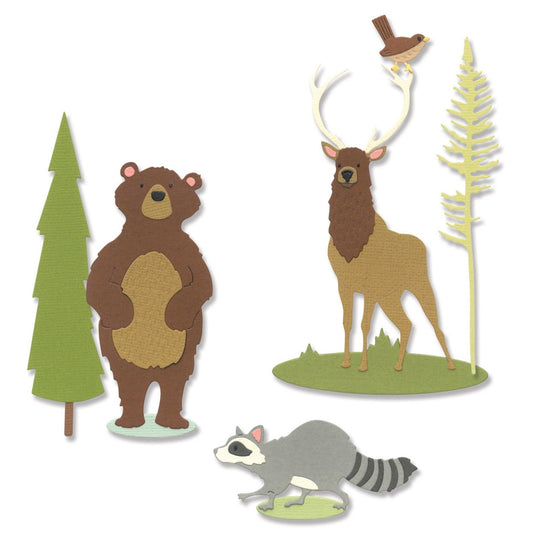 Sizzix • thinlits die set forest animals
