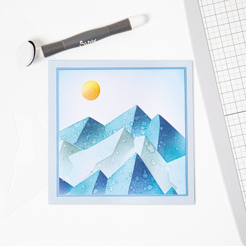 Load image into Gallery viewer, Sizzix • layered stencils mountain scene by josh griffiths
