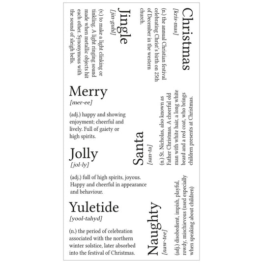 Sizzix • clear stamps festive dictionary definitions