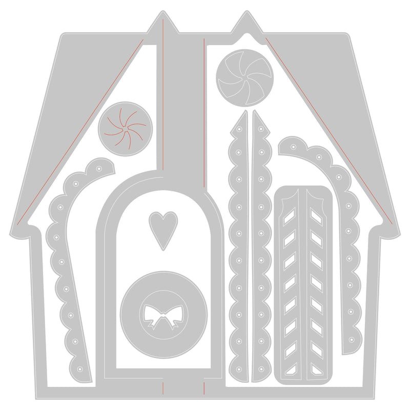 Load image into Gallery viewer, Sizzix • thinlits die set card gingerbread house
