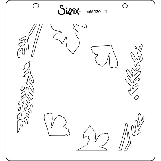 Sizzix • layered stencils botanical border 4pcs