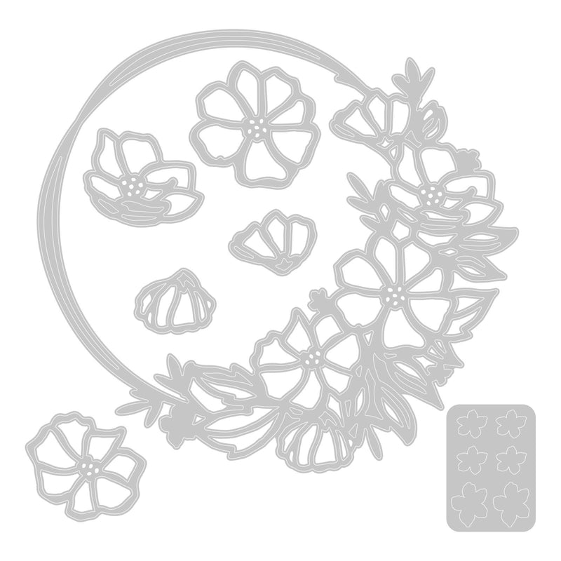 Load image into Gallery viewer, Sizzix • thinlits die set floral round 7pcs
