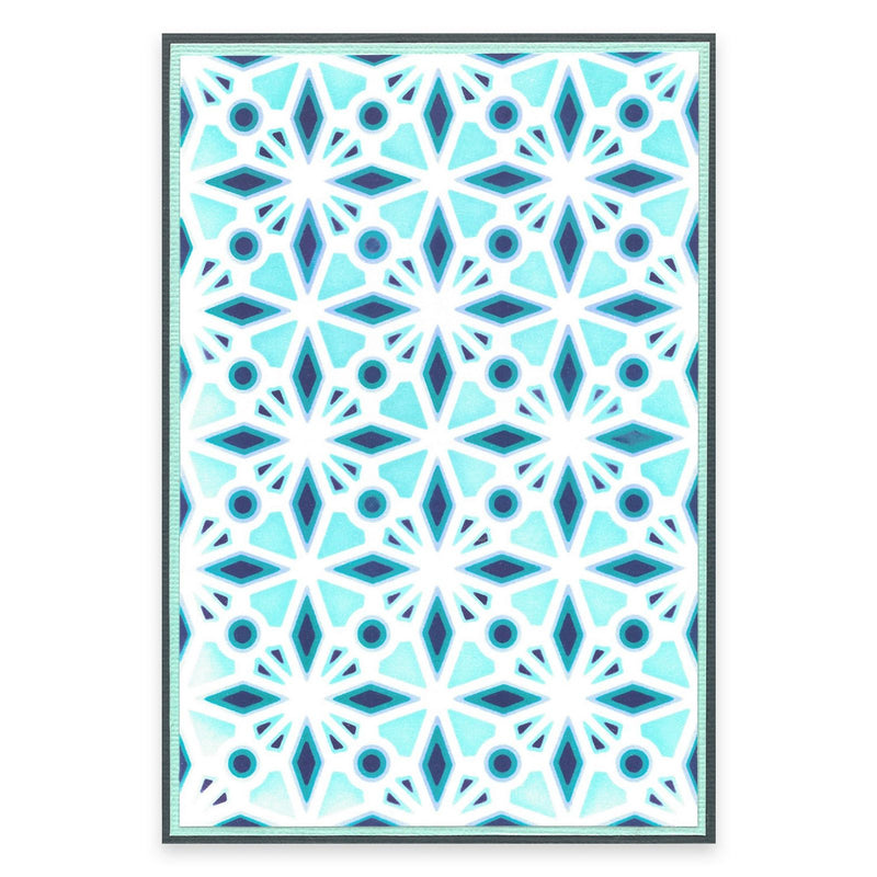Load image into Gallery viewer, Sizzix • layered stencils a6 geo crystals 4pcs
