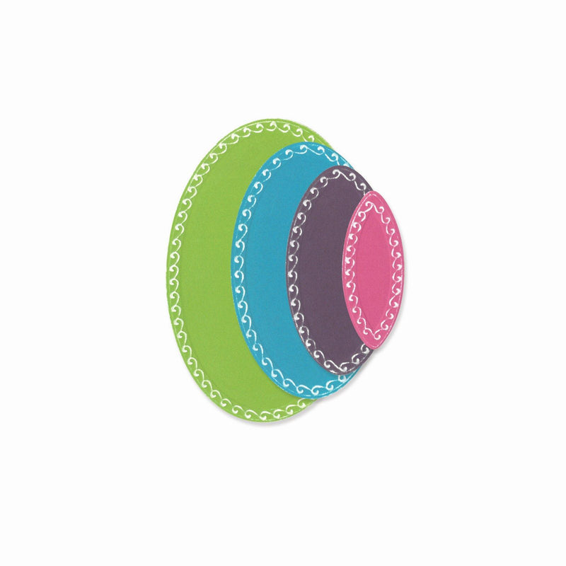 Load image into Gallery viewer, Sizzix • framelits die set fanciful clare classic ovals 9pcs
