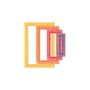 Sizzix • framelits die set fanciful renee deco rectangles 9pcs