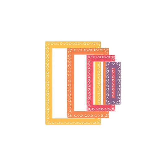 Sizzix • framelits die set fanciful renee deco rectangles 9pcs