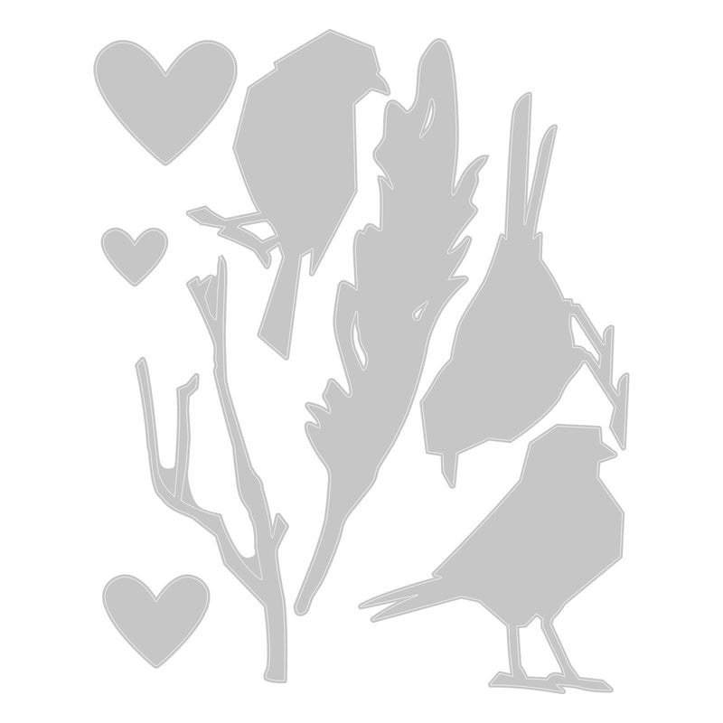 Load image into Gallery viewer, Sizzix • tim holtz thinlits die set vault lovebirds
