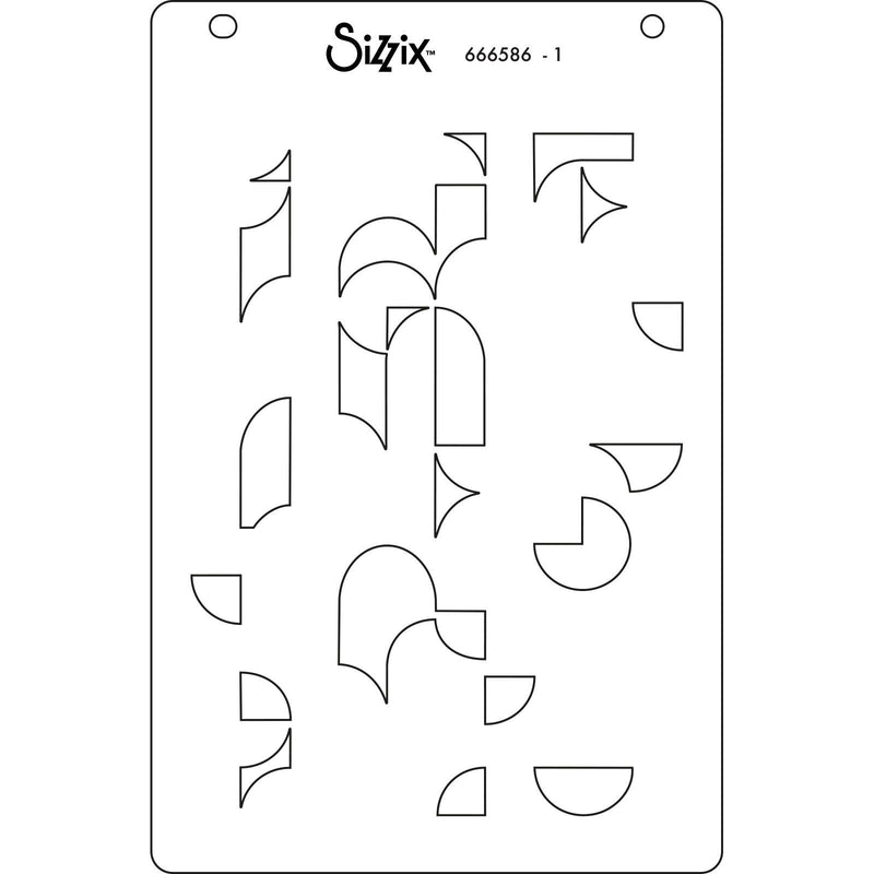 Load image into Gallery viewer, Sizzix • cosmopolitan layered stencils a6 around the block 4pcs
